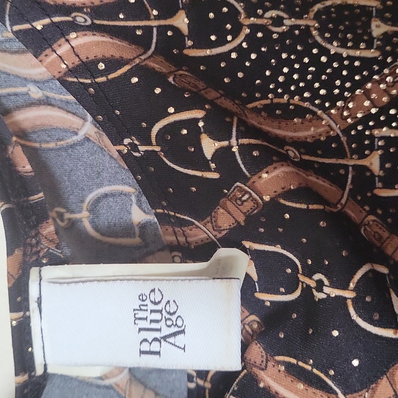 M Black, Brown and Gold blouse - Picture 2 of 3